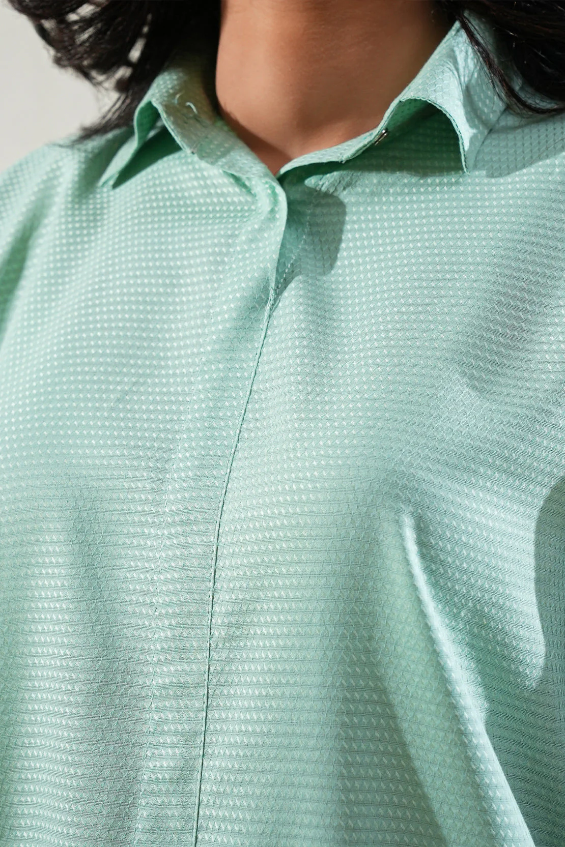 Cotton Jacquard Stitched Shirt - Image 4