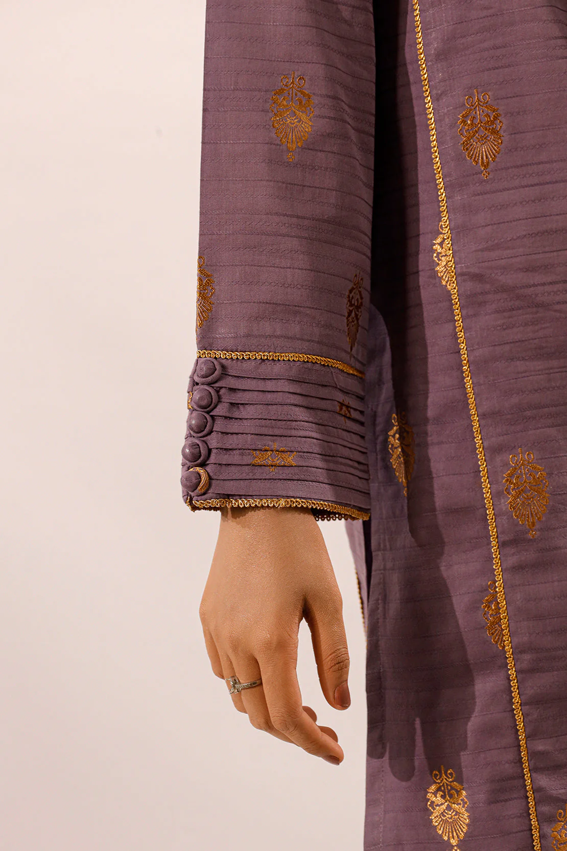 Cotton Jacquard Stitched Shirt - Image 5