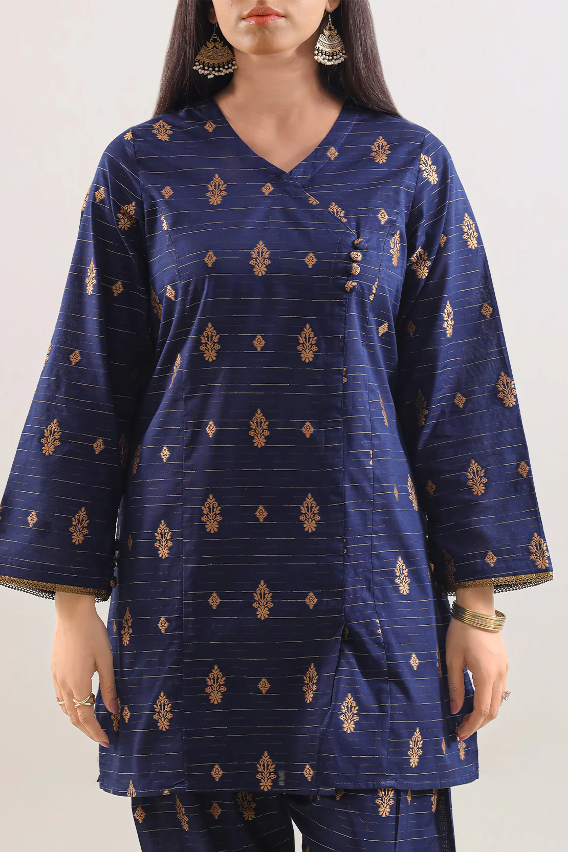 Cotton Jacquard Stitched Shirt - Image 2