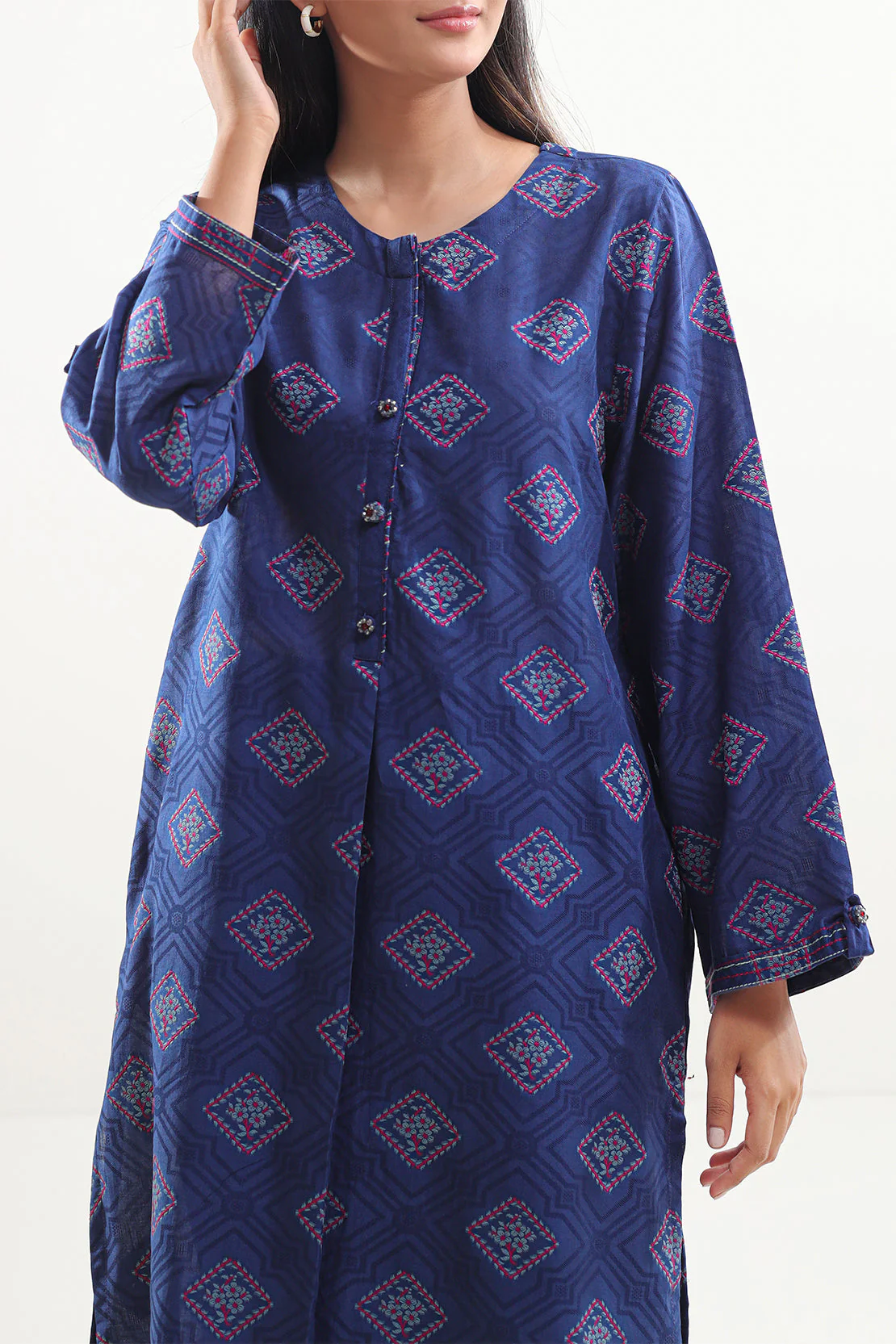 Cotton Jacquard Stitched Shirt - Image 4
