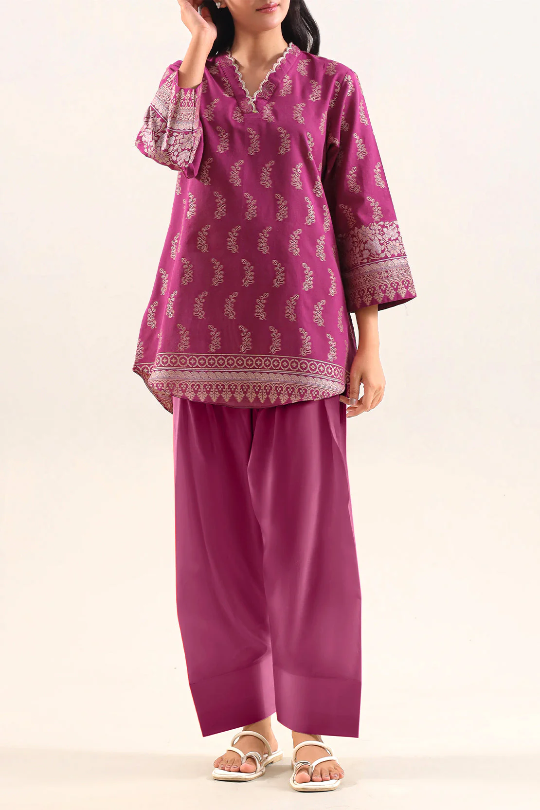 Cotton Jacquard Stitched Shirt