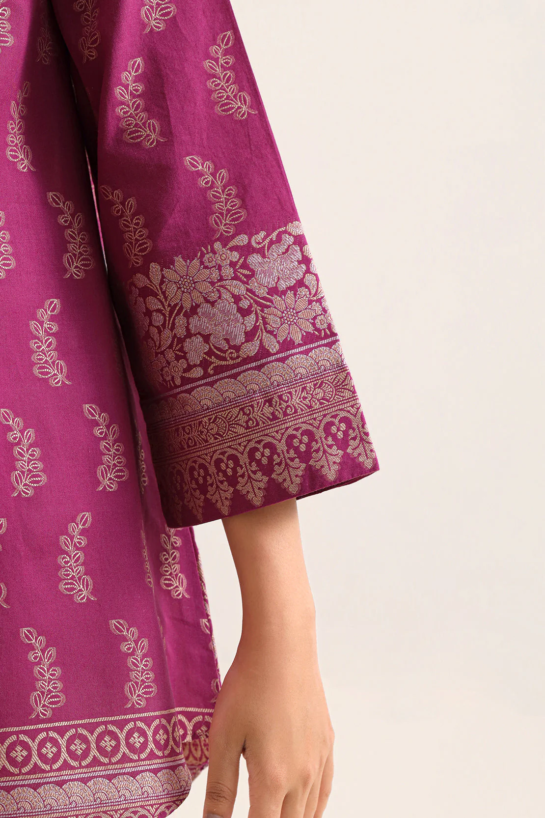 Cotton Jacquard Stitched Shirt - Image 5
