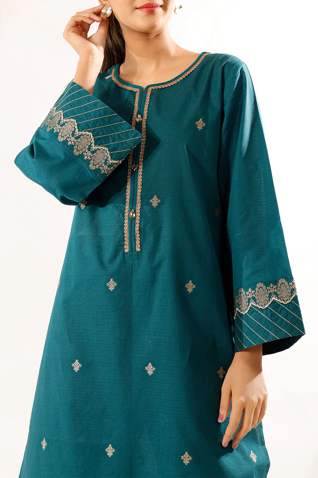 Cotton Jacquard Stitched Shirt - Image 2