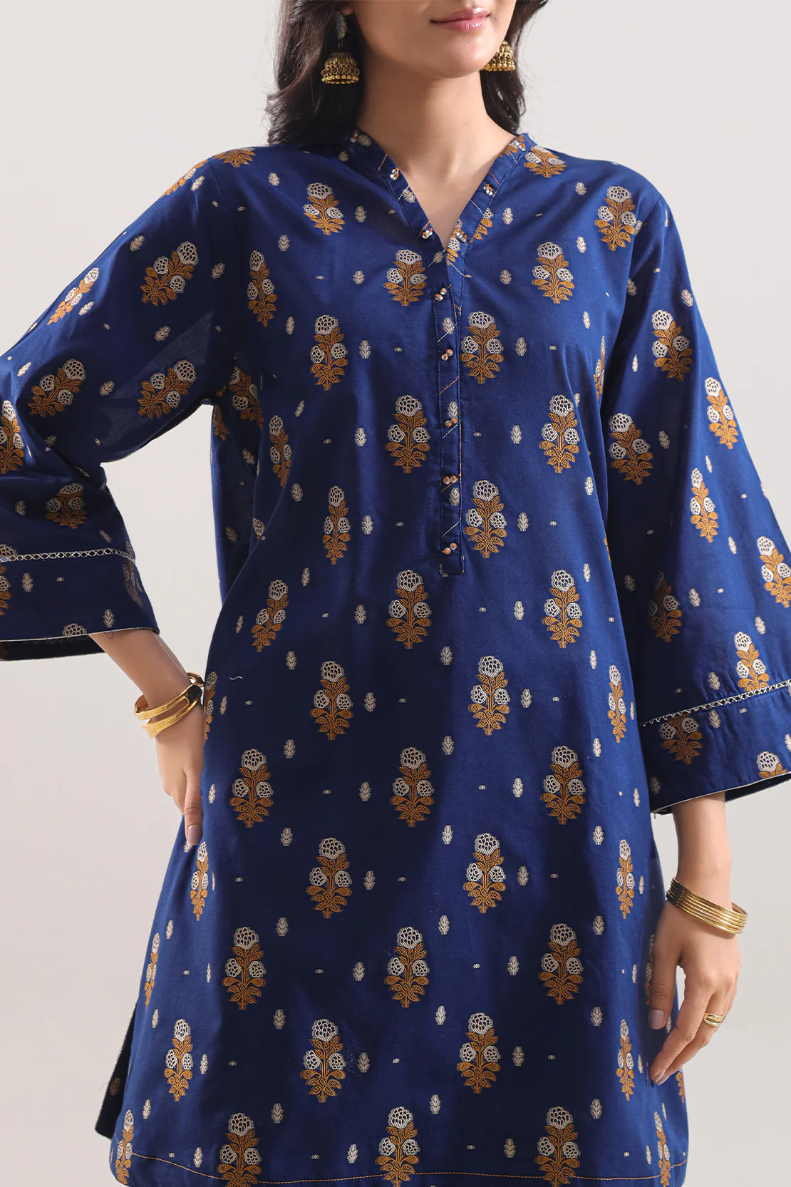 Cotton Jacquard Stitched Shirt - Image 2