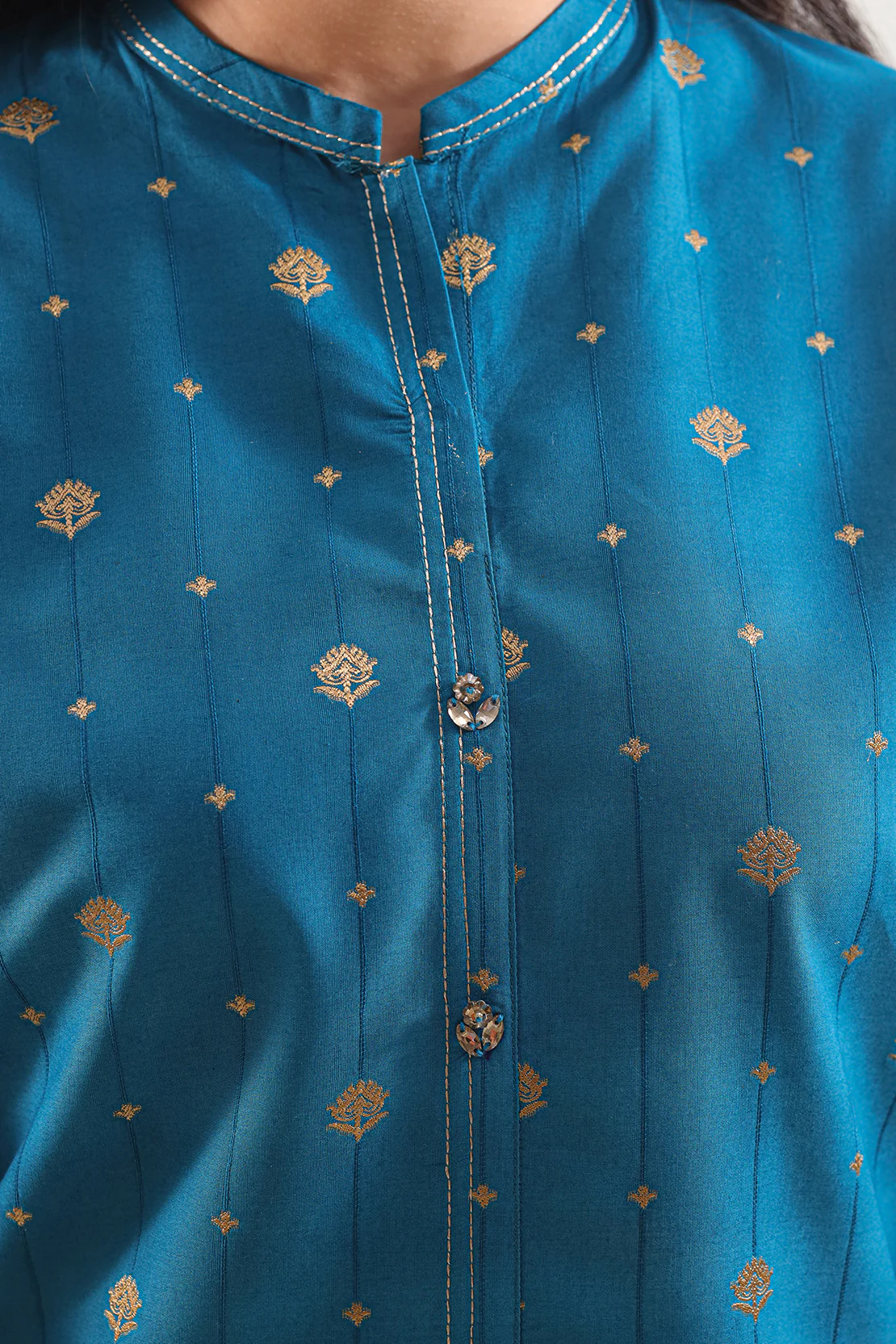 Cotton Jacquard Stitched Shirt - Image 3