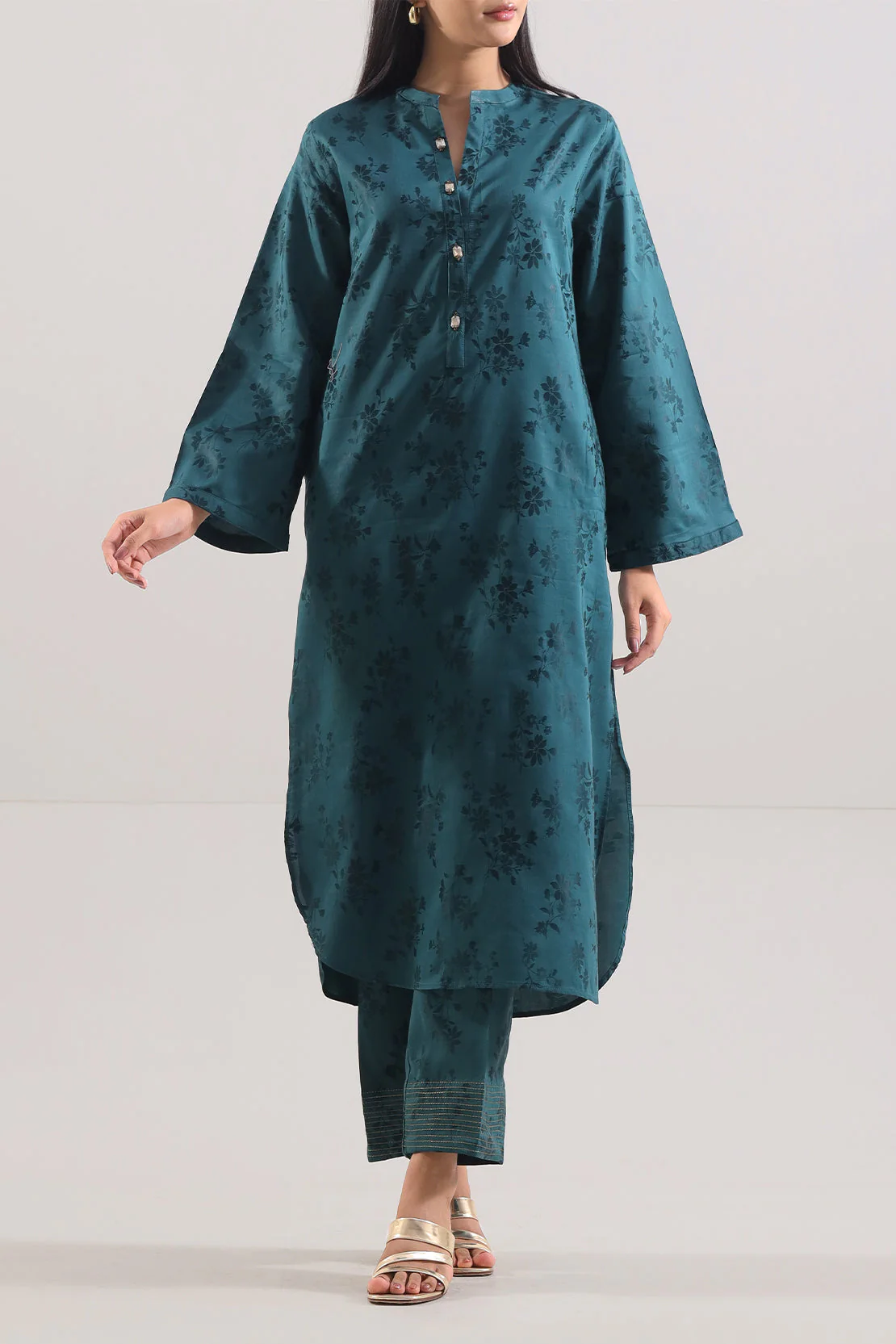 Cotton Jacquard Stitched Shirt