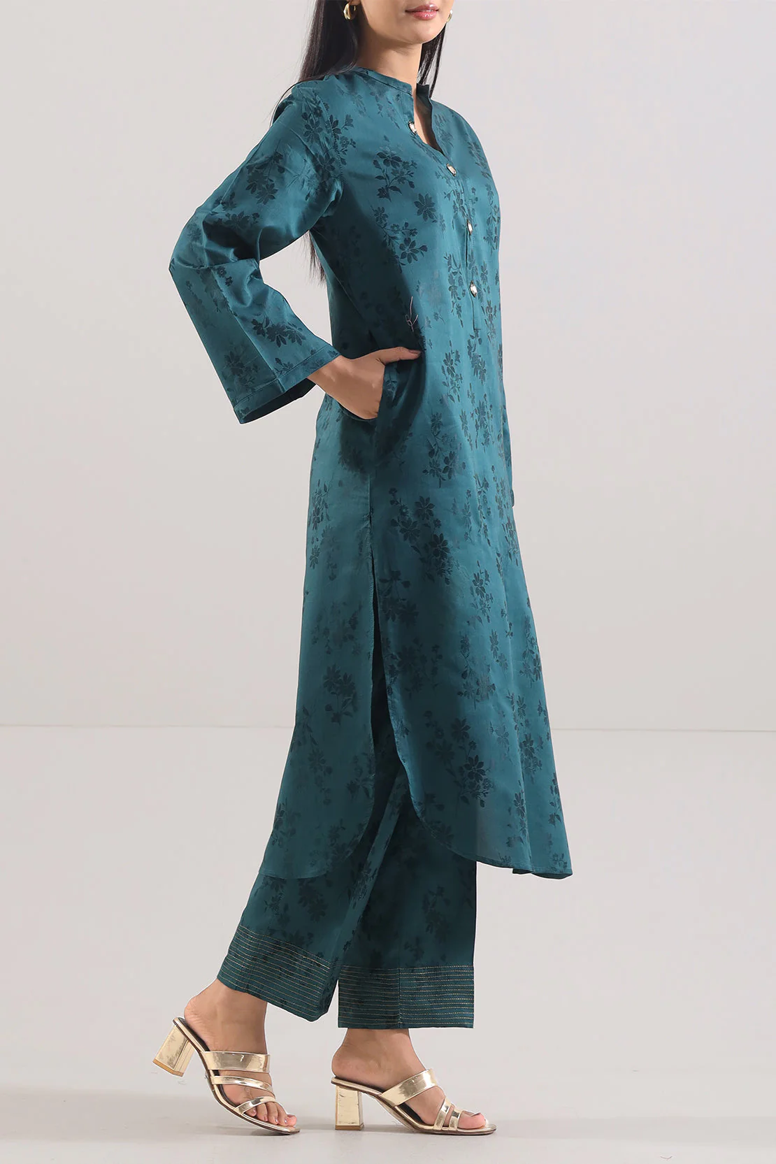 Cotton Jacquard Stitched Shirt - Image 2