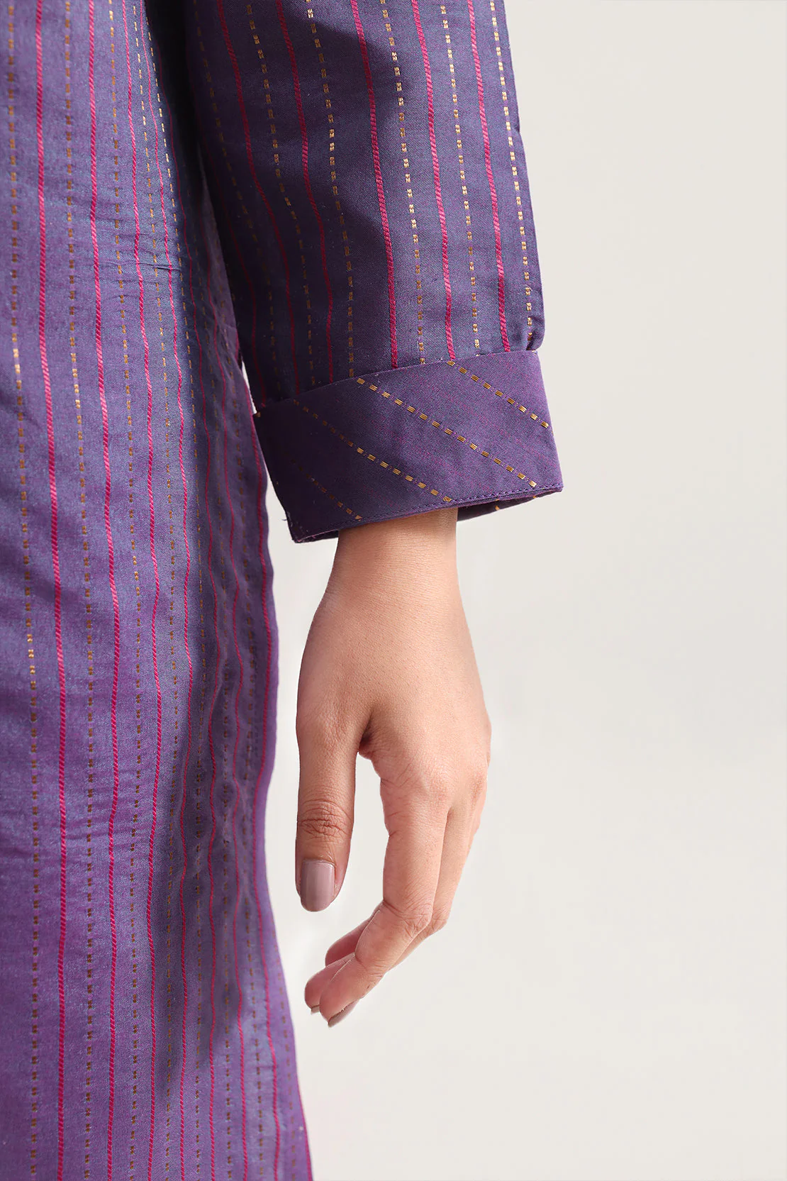 Cotton Jacquard Stitched Shirt - Image 4