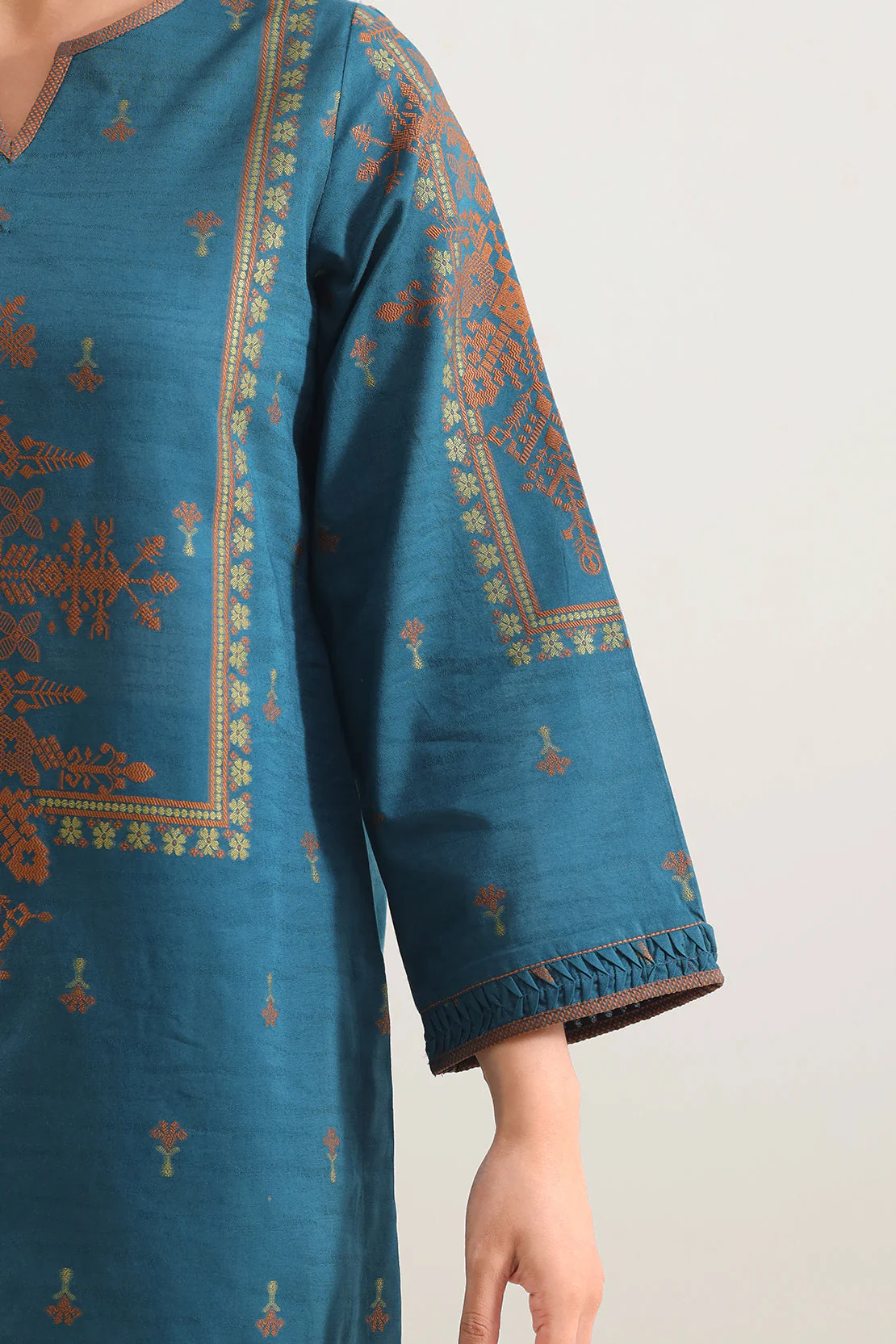 Cotton Jacquard Stitched Shirt - Image 5