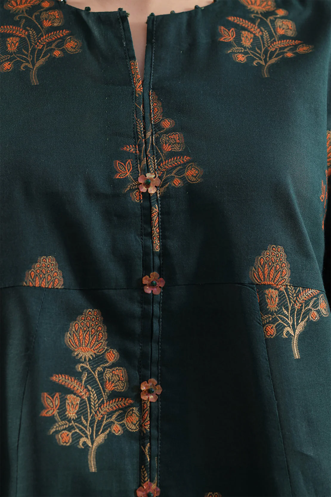 Cotton Jacquard Stitched Shirt - Image 4