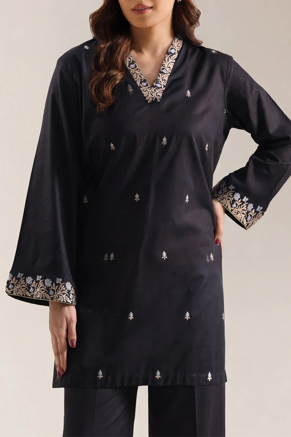 Cotton Jacquard Stitched Shirt - Image 2
