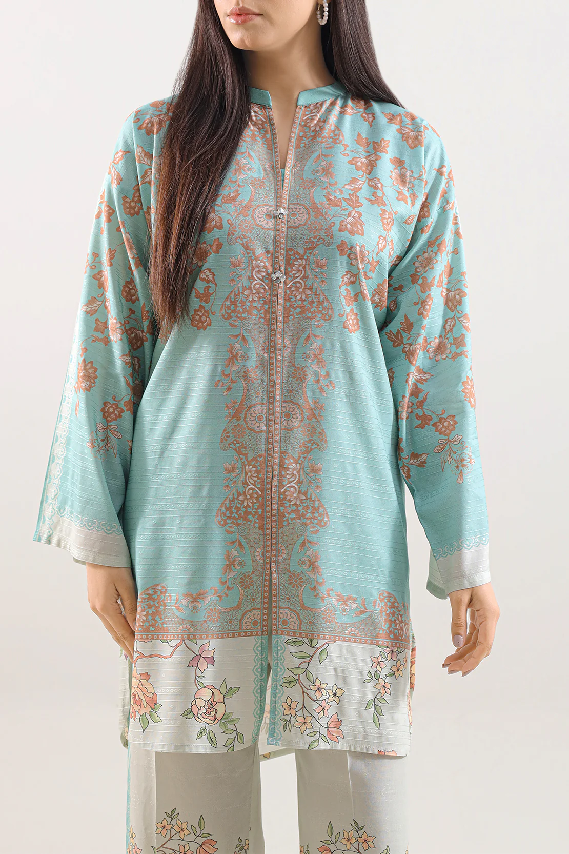 Cotton Jacquard Viscose Stitched Shirt - Image 2