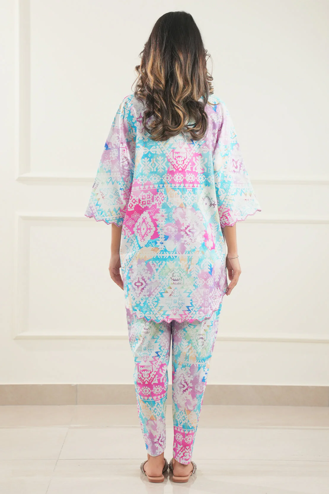 Cotton Self Jacquard Stitched 2 Piece (Shirt/Trouser) - Image 4