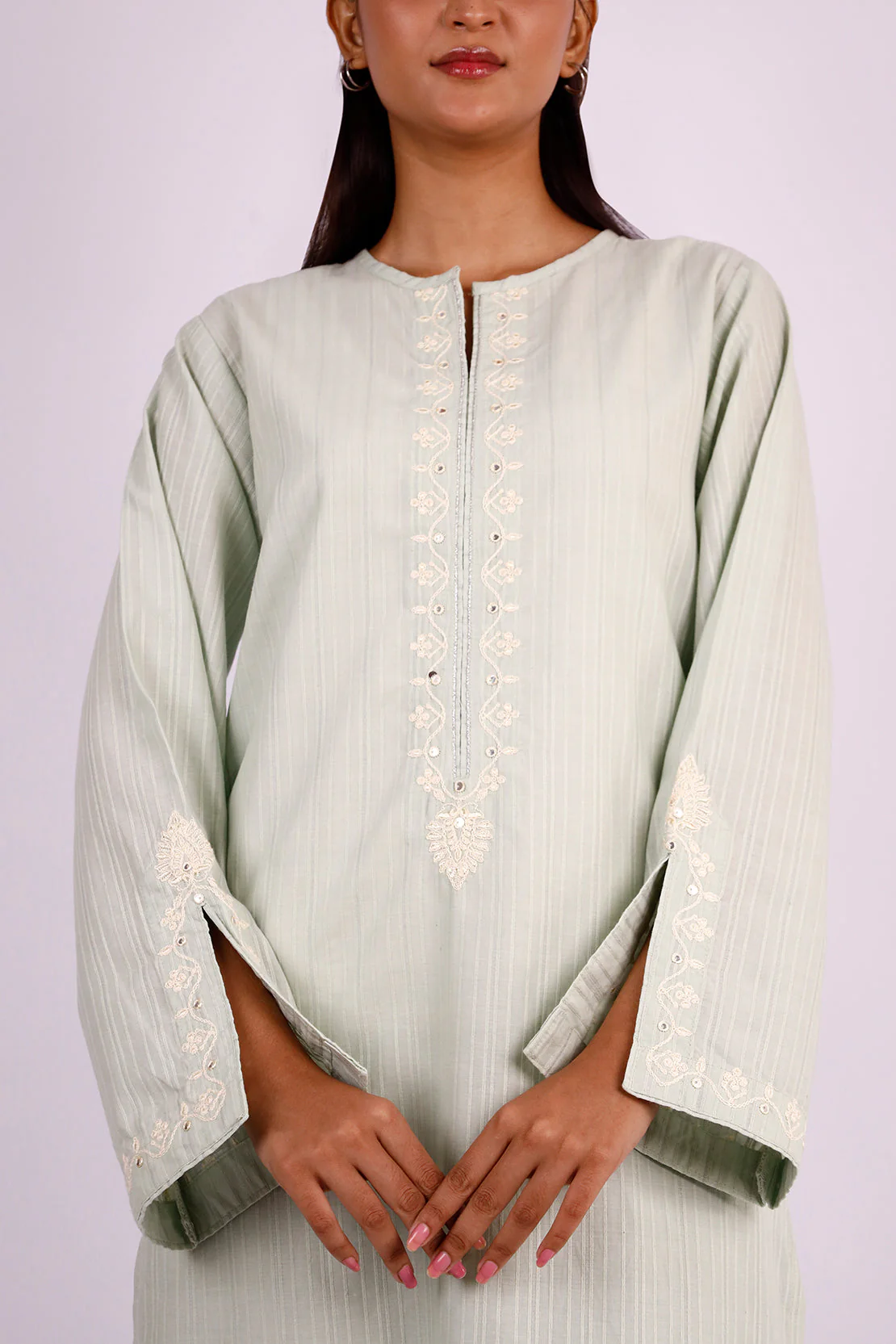 Embroidered Cotton Jacquard Stitched 2 Piece - Image 3