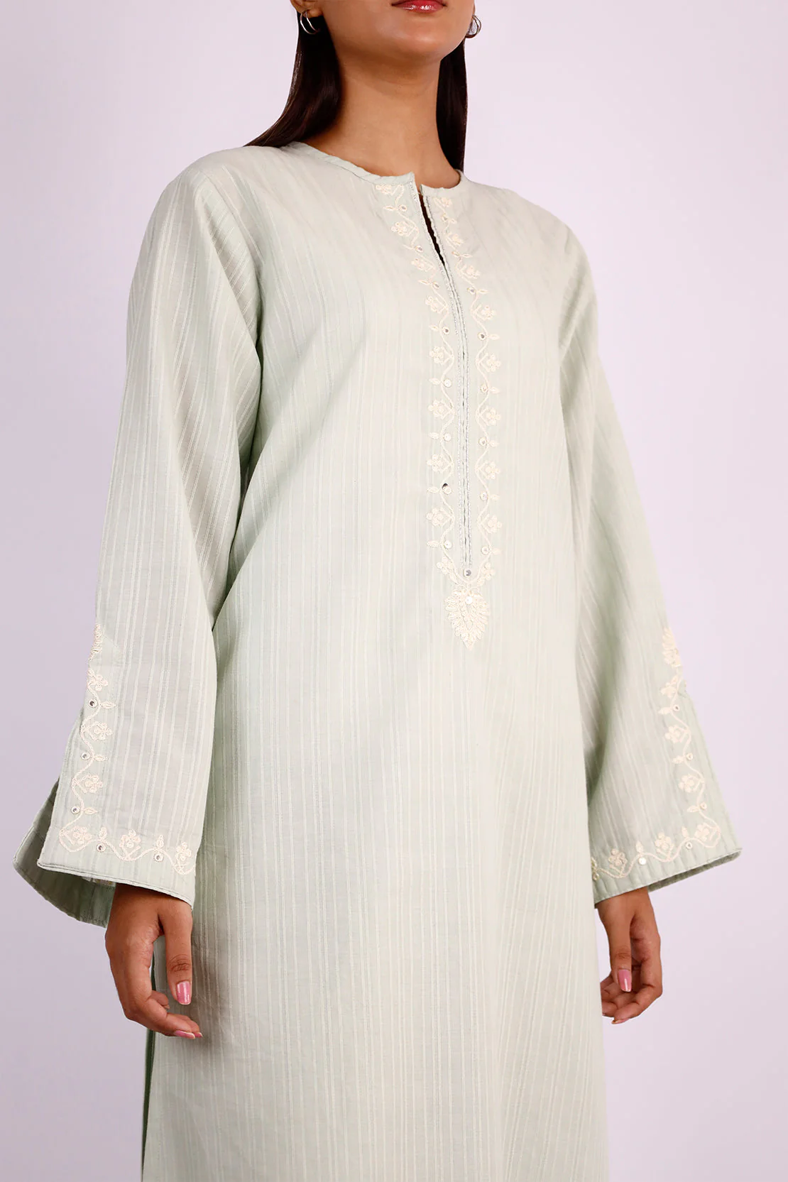 Embroidered Cotton Jacquard Stitched 2 Piece - Image 4