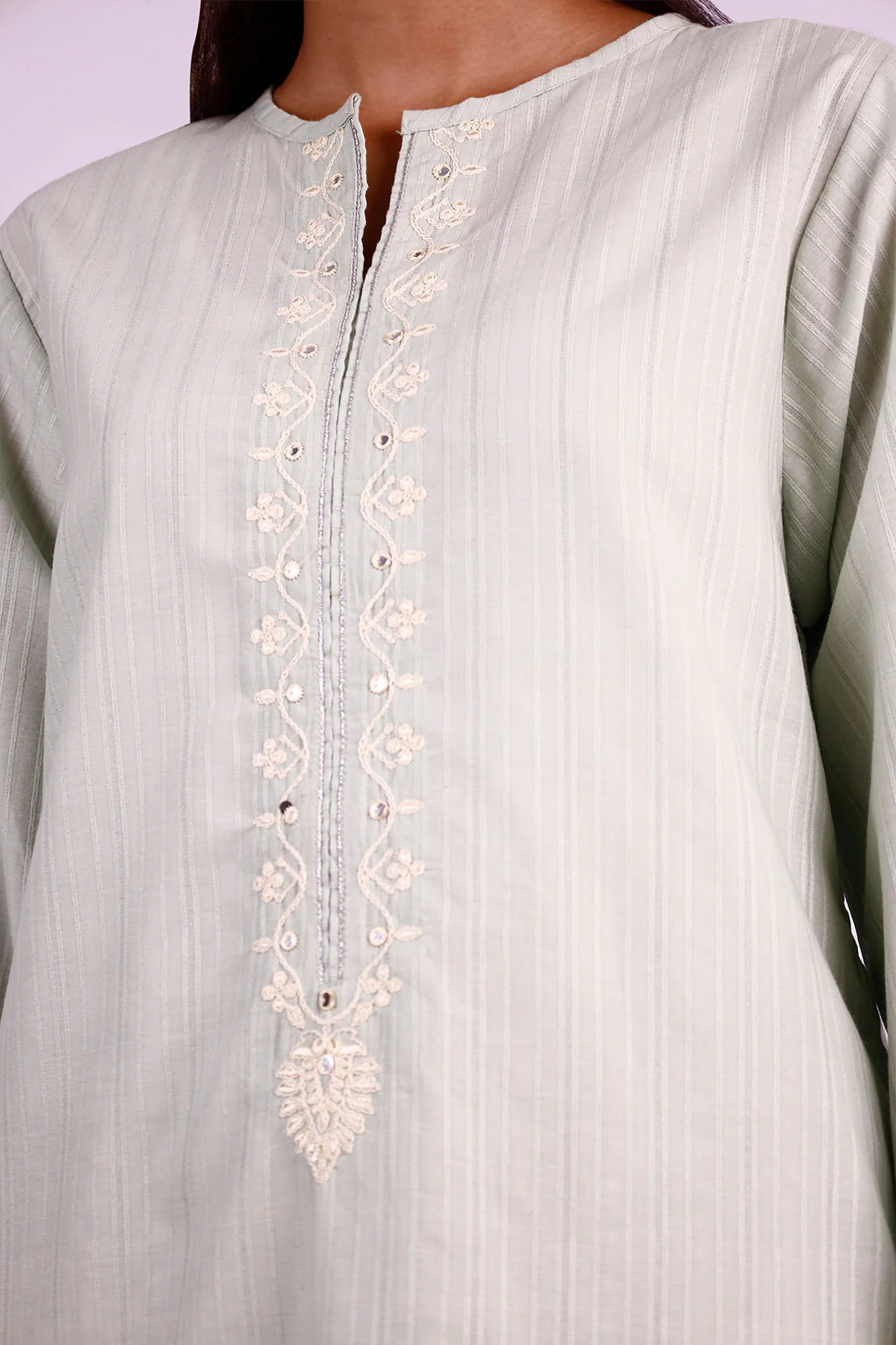 Embroidered Cotton Jacquard Stitched 2 Piece - Image 5