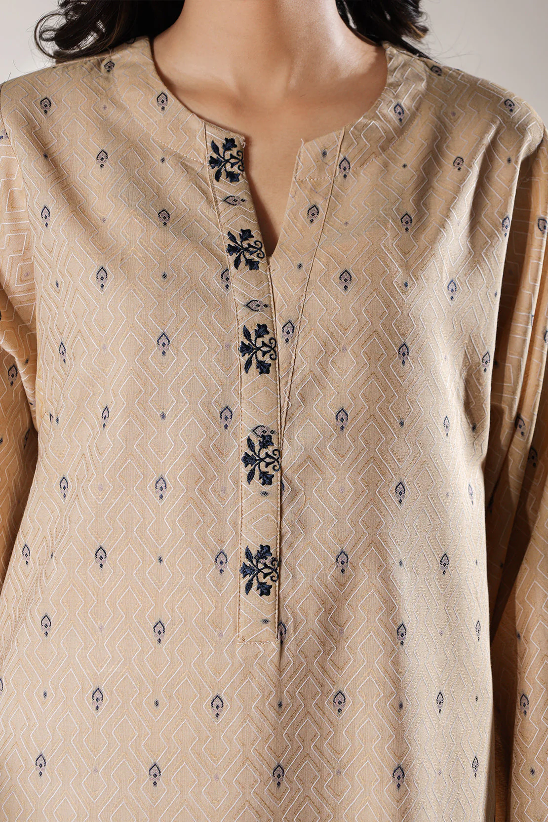 Embroidered Cotton Jacquard Stitched 2 Piece - Image 5