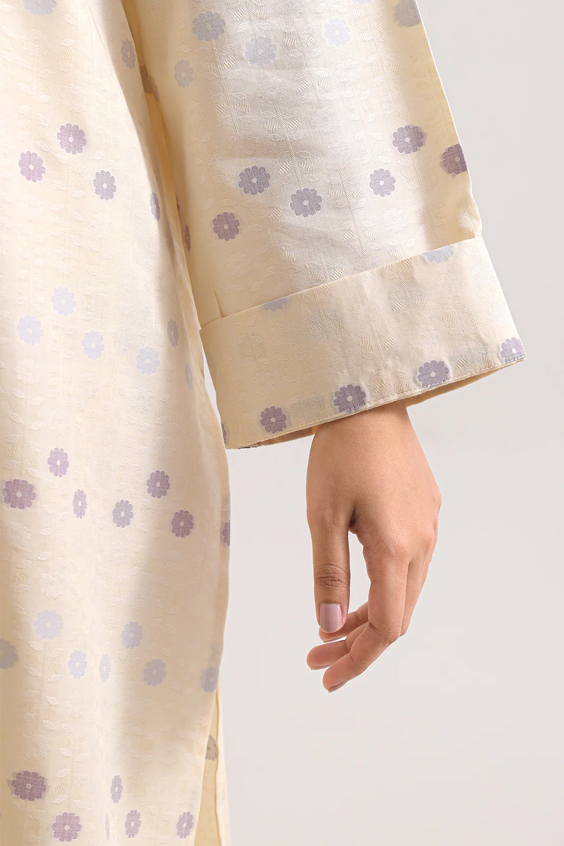 Embroidered Cotton Jacquard Stitched 2 Piece (Shirt/Trouser) - Image 5