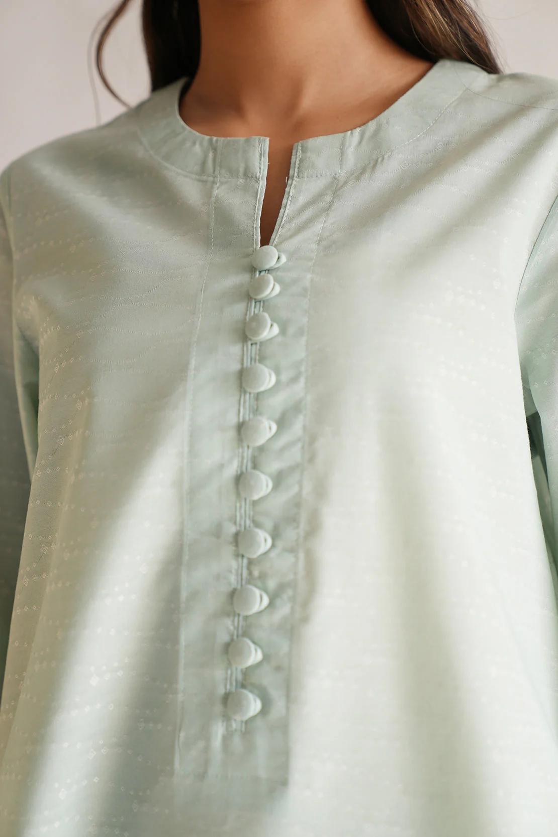 Embroidered Cotton Jacquard Stitched 2 Piece (Shirt/Trouser) - Image 5