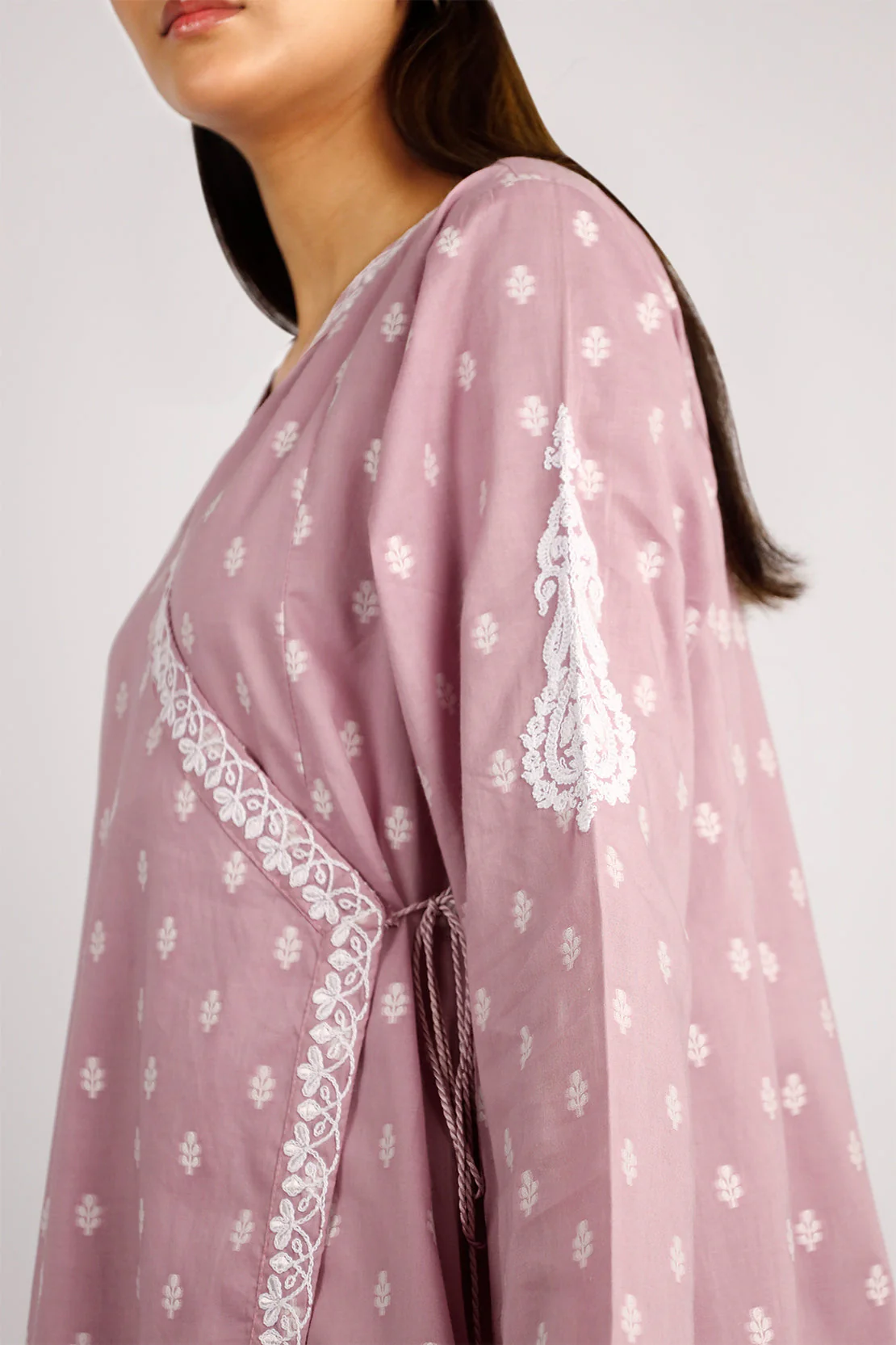 Embroidered Cotton Jacquard Stitched 2 Piece (Shirt/Trouser) - Image 2