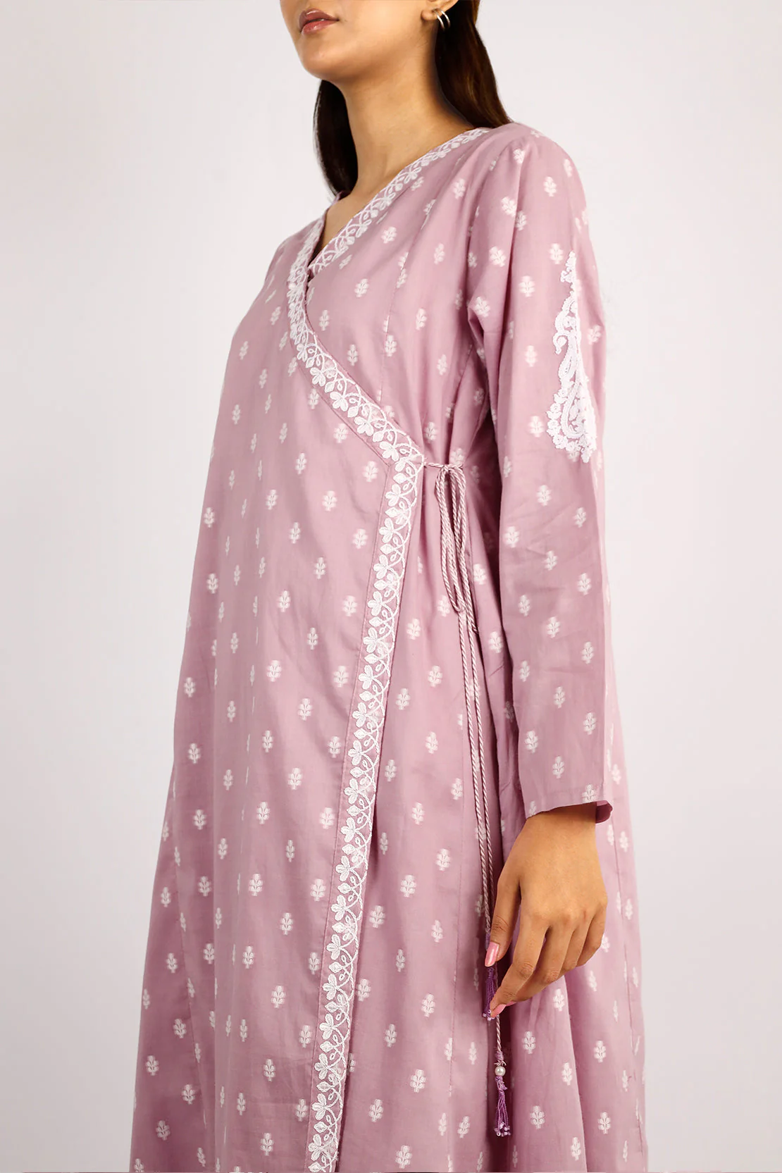 Embroidered Cotton Jacquard Stitched 2 Piece (Shirt/Trouser) - Image 3