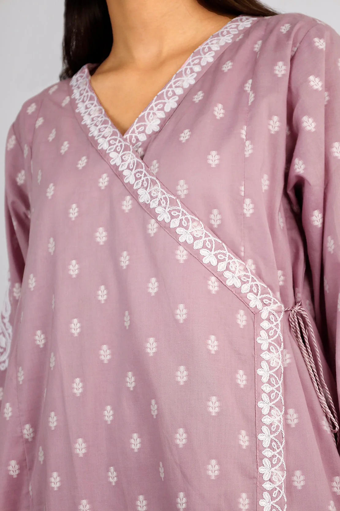 Embroidered Cotton Jacquard Stitched 2 Piece (Shirt/Trouser) - Image 6