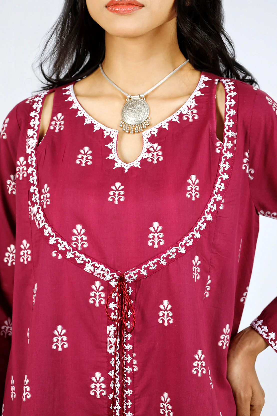Embroidered Cotton Jacquard Stitched 2 Piece (Shirt/Trouser) - Image 3