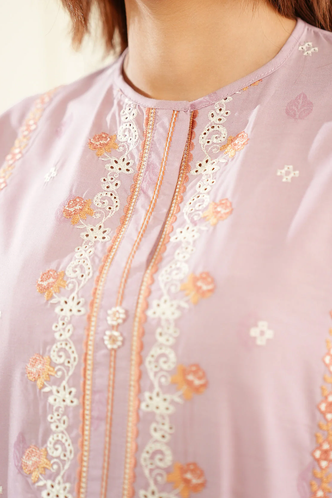 Embroidered Cotton Jacquard Stitched 2 Piece (Shirt/Trouser) - Image 4