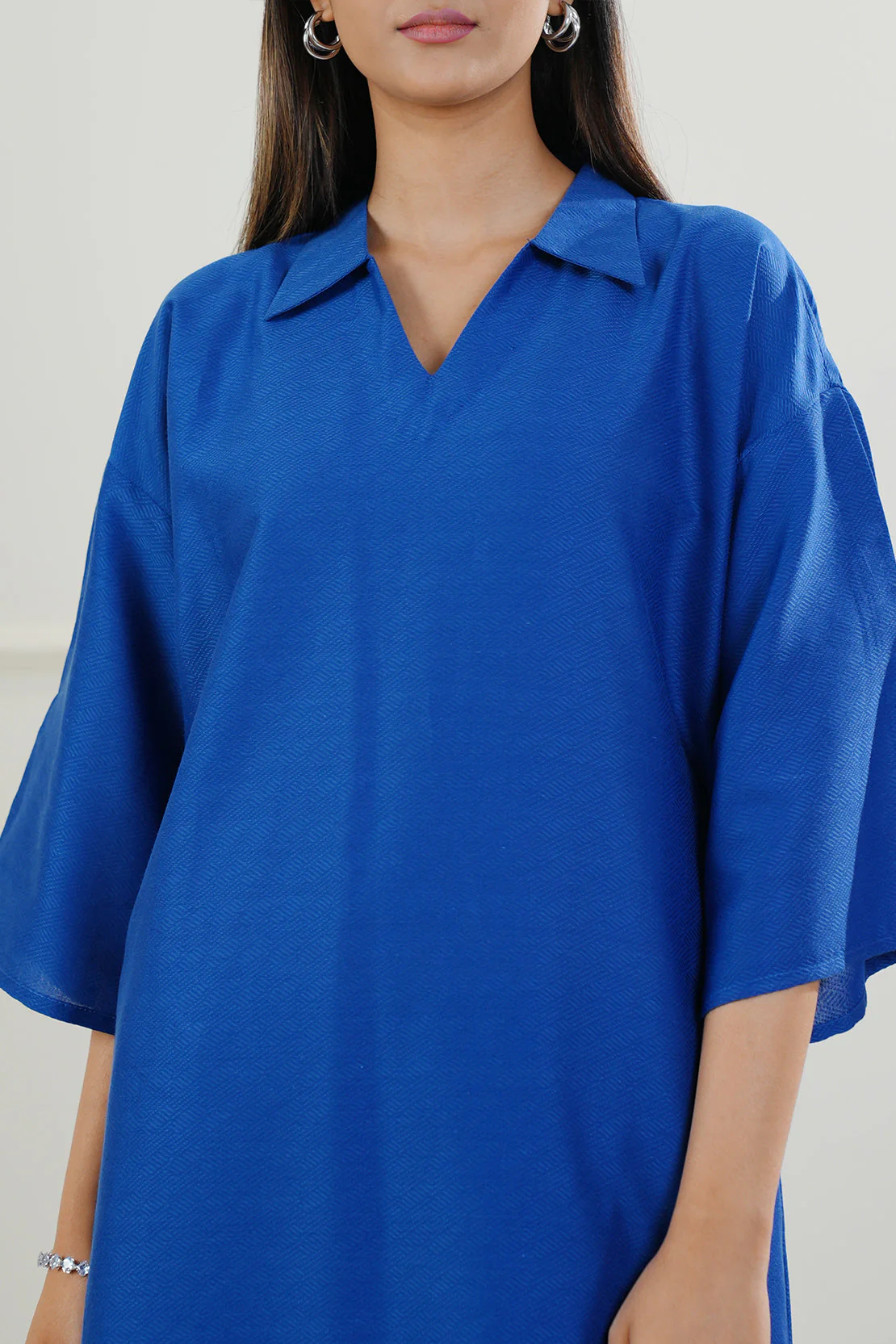Embroidered Cotton Jacquard Stitched 2 Piece (Shirt/Trouser) - Image 4