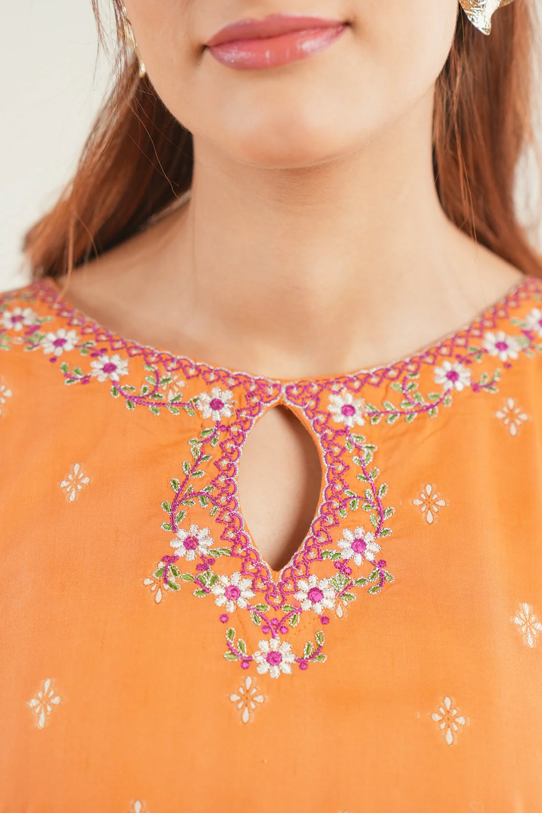 Embroidered Cotton Jacquard Stitched 2 Piece (Shirt/Trouser) - Image 6