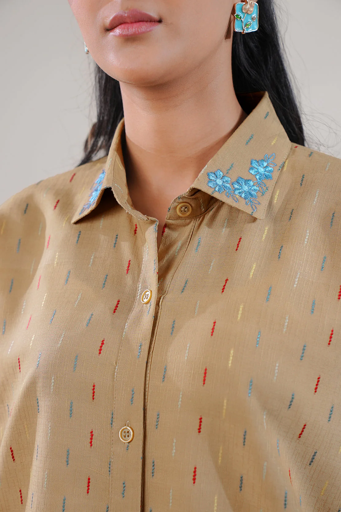 Embroidered Cotton Jacquard Stitched 2 Piece (Shirt/Trouser) - Image 8