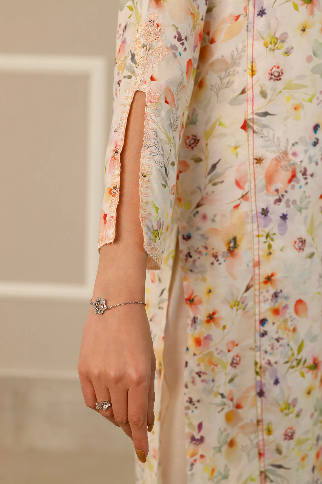 Embroidered Cotton Jacquard Stitched 2 Piece (Shirt/Trouser) - Image 7