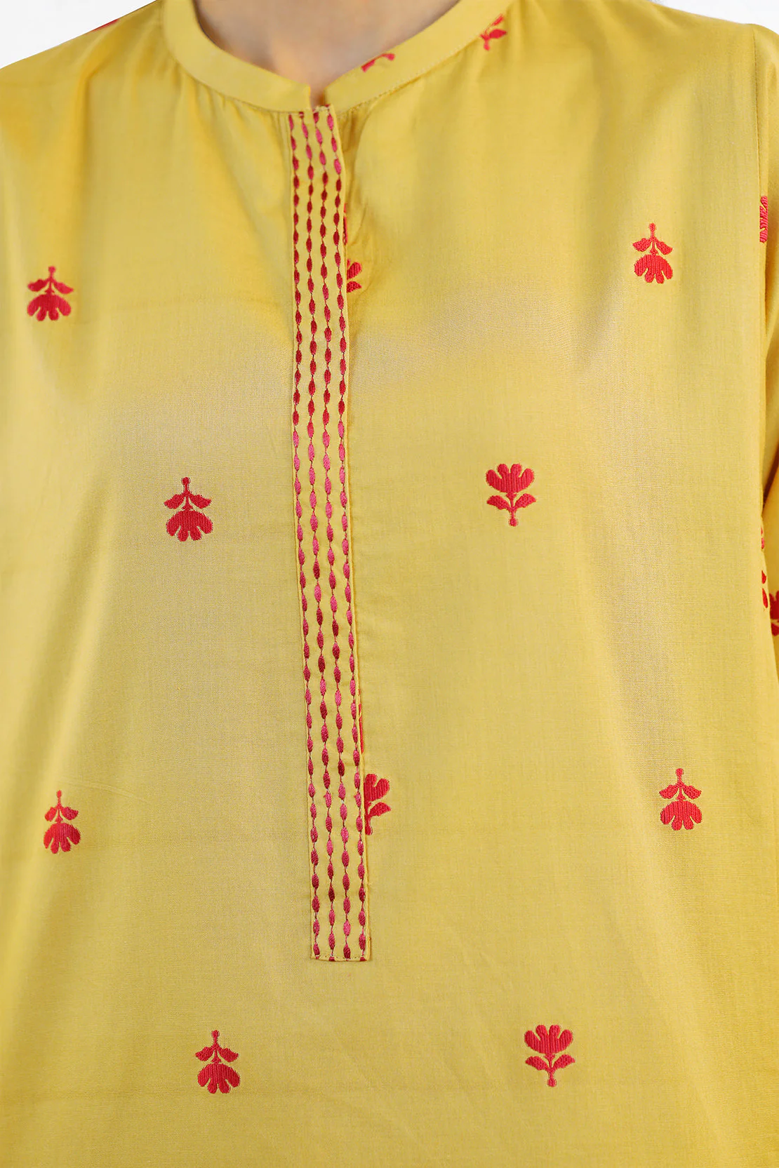 Embroidered Cotton Jacquard Stitched 2 Piece (Shirt/Trouser) - Image 6