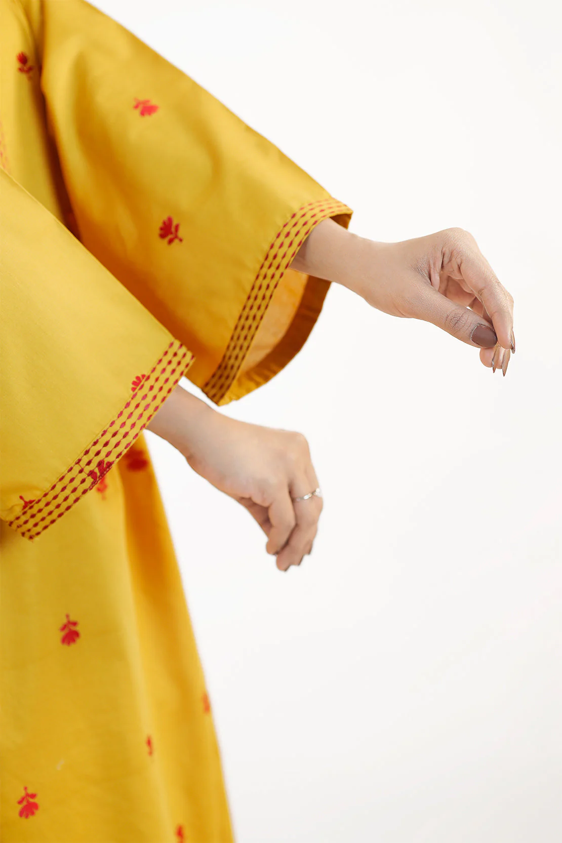 Embroidered Cotton Jacquard Stitched 2 Piece (Shirt/Trouser) - Image 7
