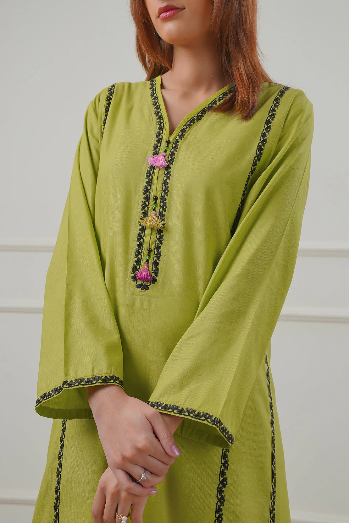 Embroidered Cotton Jacquard Stitched 2 Piece (Shirt/Trouser)