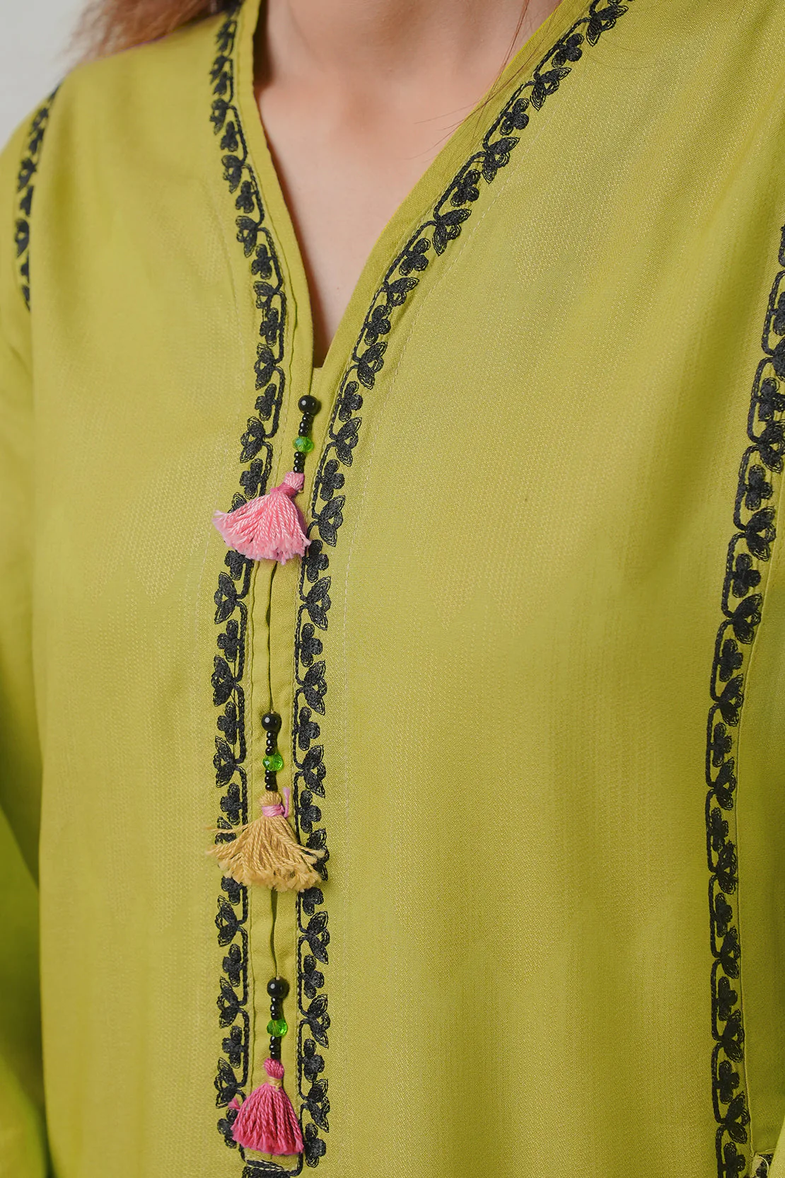 Embroidered Cotton Jacquard Stitched 2 Piece (Shirt/Trouser) - Image 7