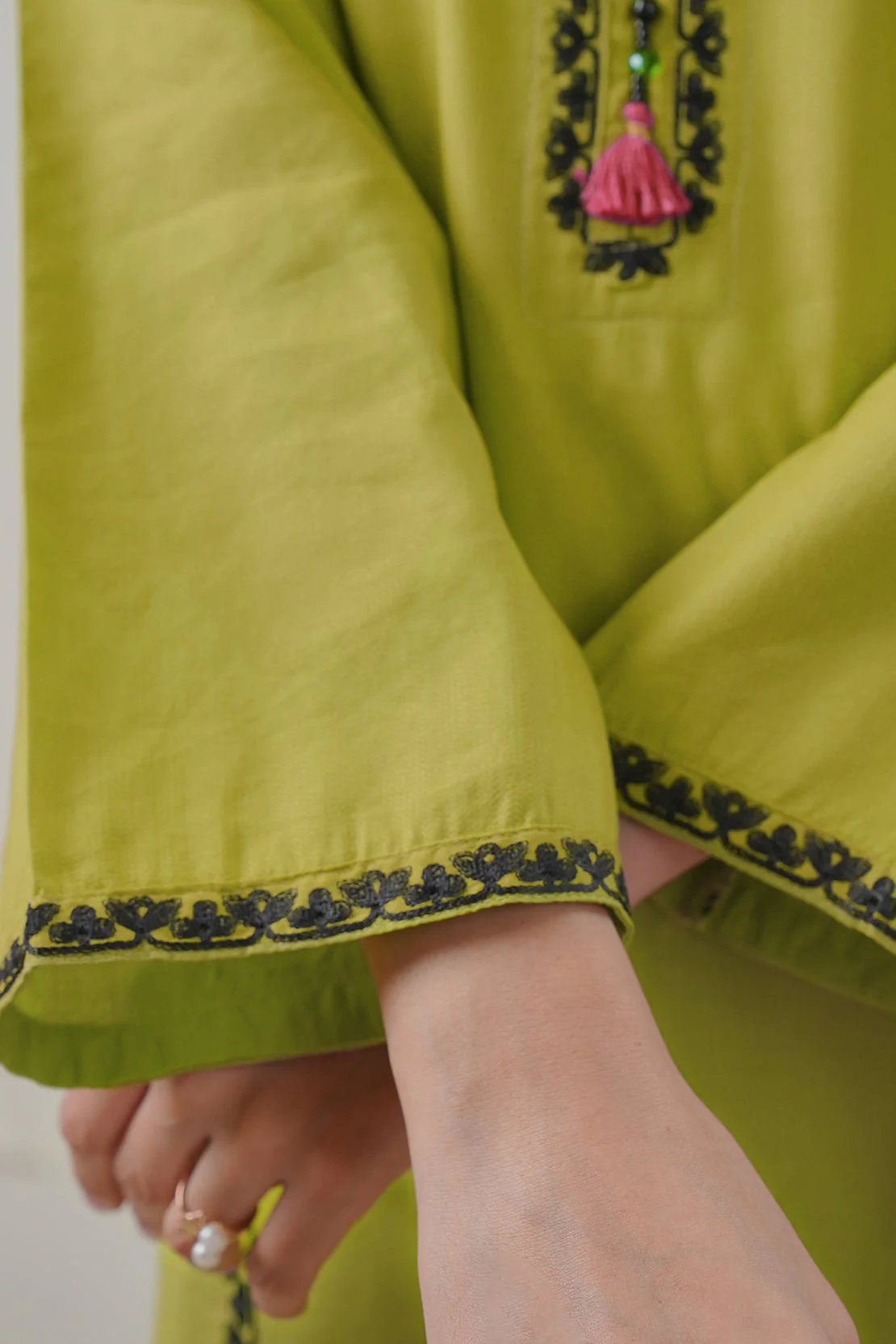 Embroidered Cotton Jacquard Stitched 2 Piece (Shirt/Trouser) - Image 8