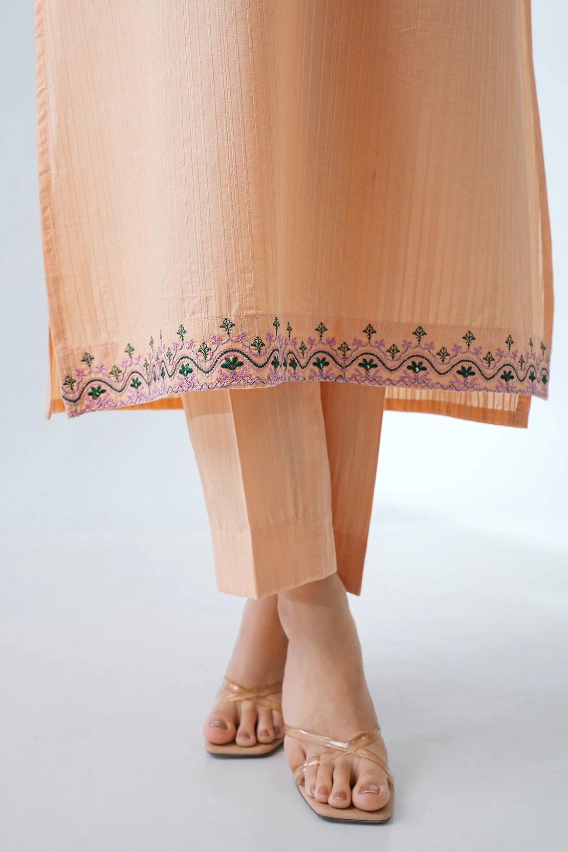 Embroidered Cotton Jacquard Stitched 2 Piece (Shirt/Trouser) - Image 8
