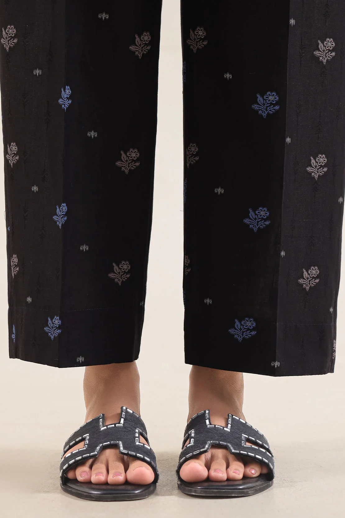 Embroidered Cotton Jacquard Stitched 2 Piece (Shirt/Trouser) - Image 7