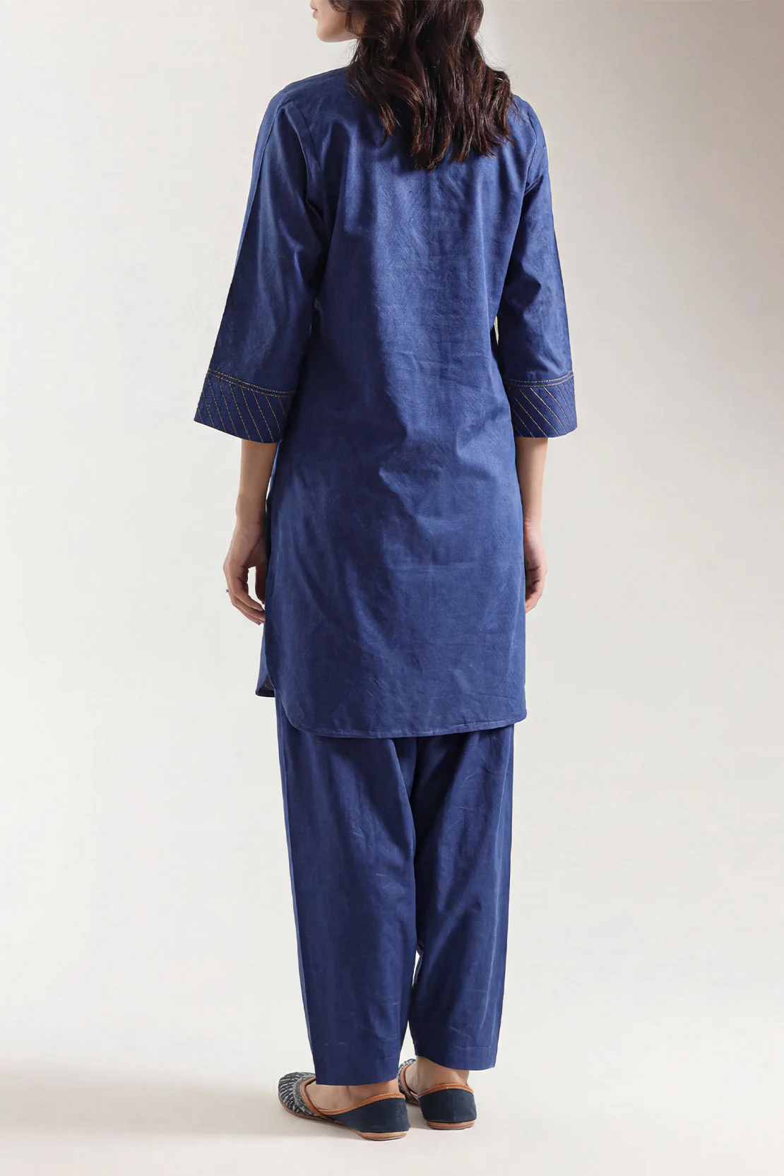 Embroidered Cotton Jacquard Stitched 2 Piece (Shirt/Trouser) - Image 4
