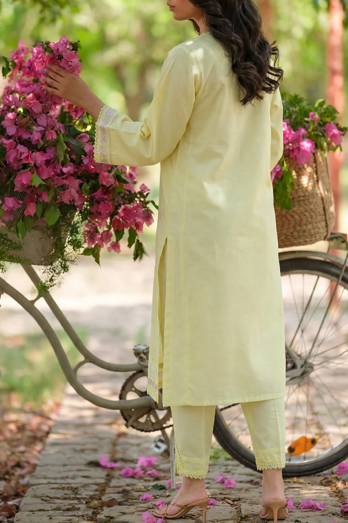 Embroidered Cotton Jacquard Stitched 2 Piece (Shirt/Trouser) - Image 3