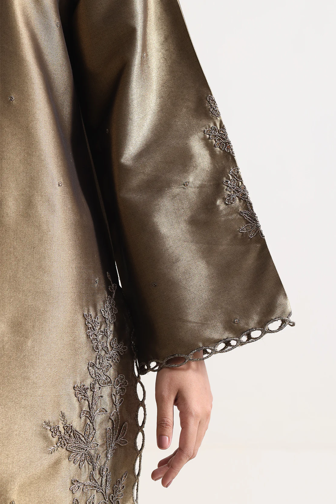 Embroidered Cotton Jacquard Stitched 2 Piece (Shirt/Trouser) - Image 6