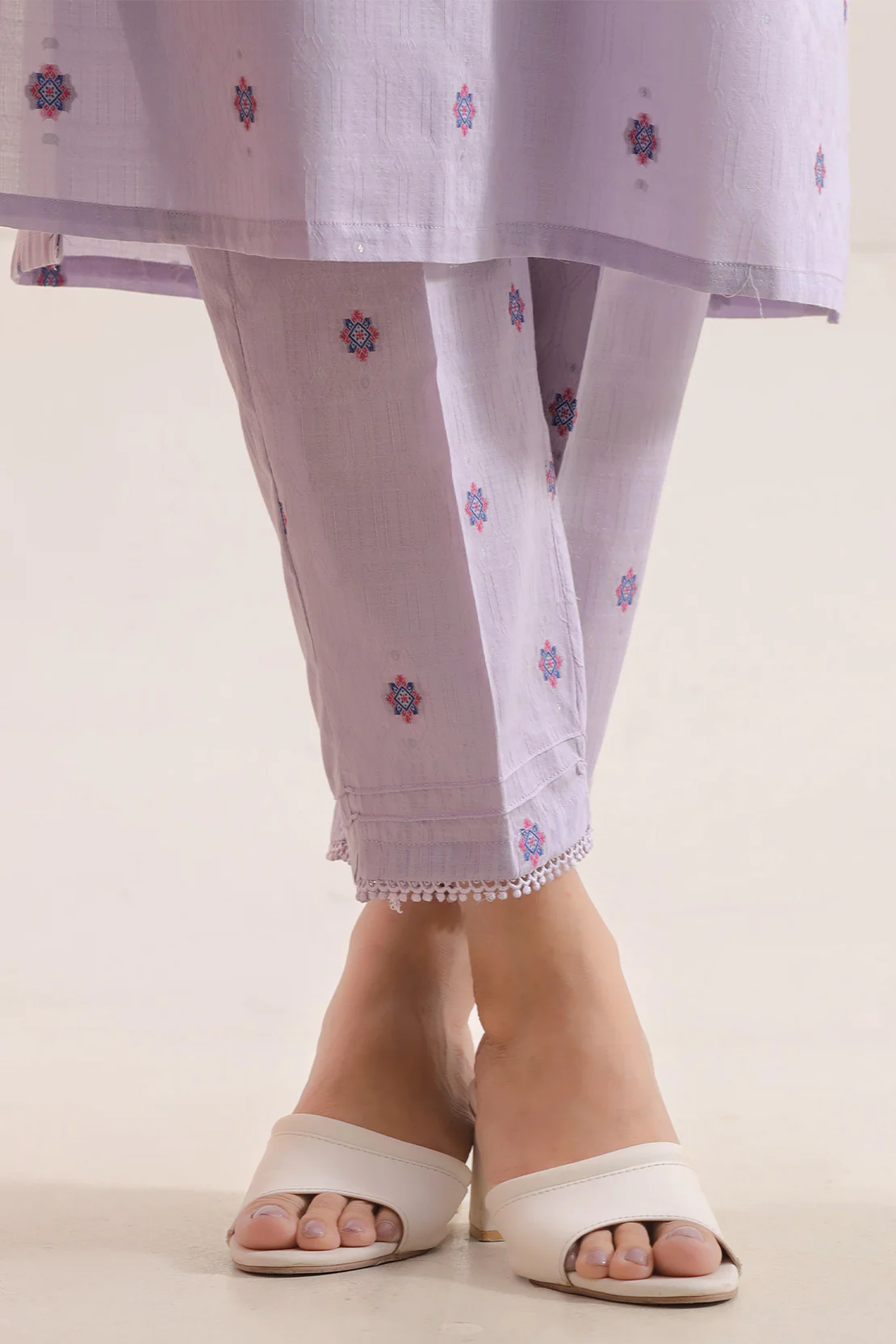 Embroidered Cotton Jacquard Stitched 2 Piece (Shirt/Trouser) - Image 5