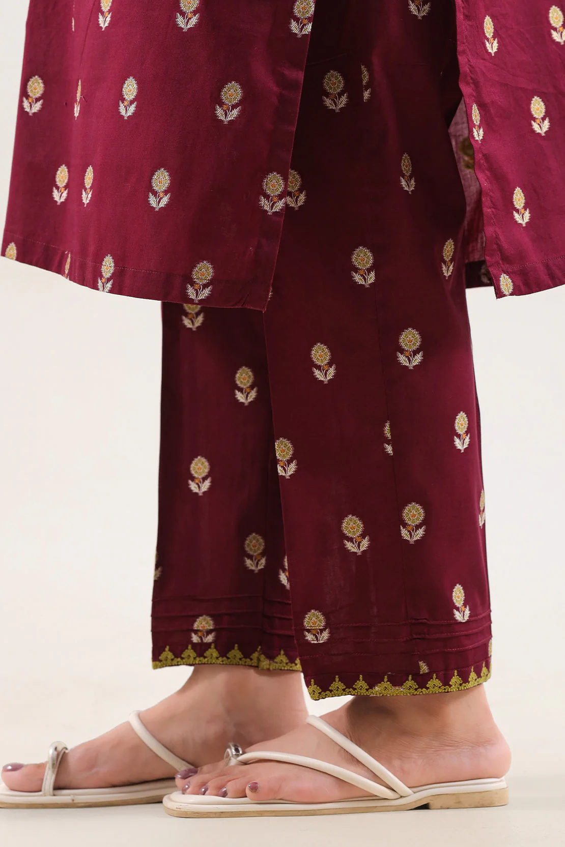 Embroidered Cotton Jacquard Stitched 2 Piece (Shirt/Trouser) - Image 7