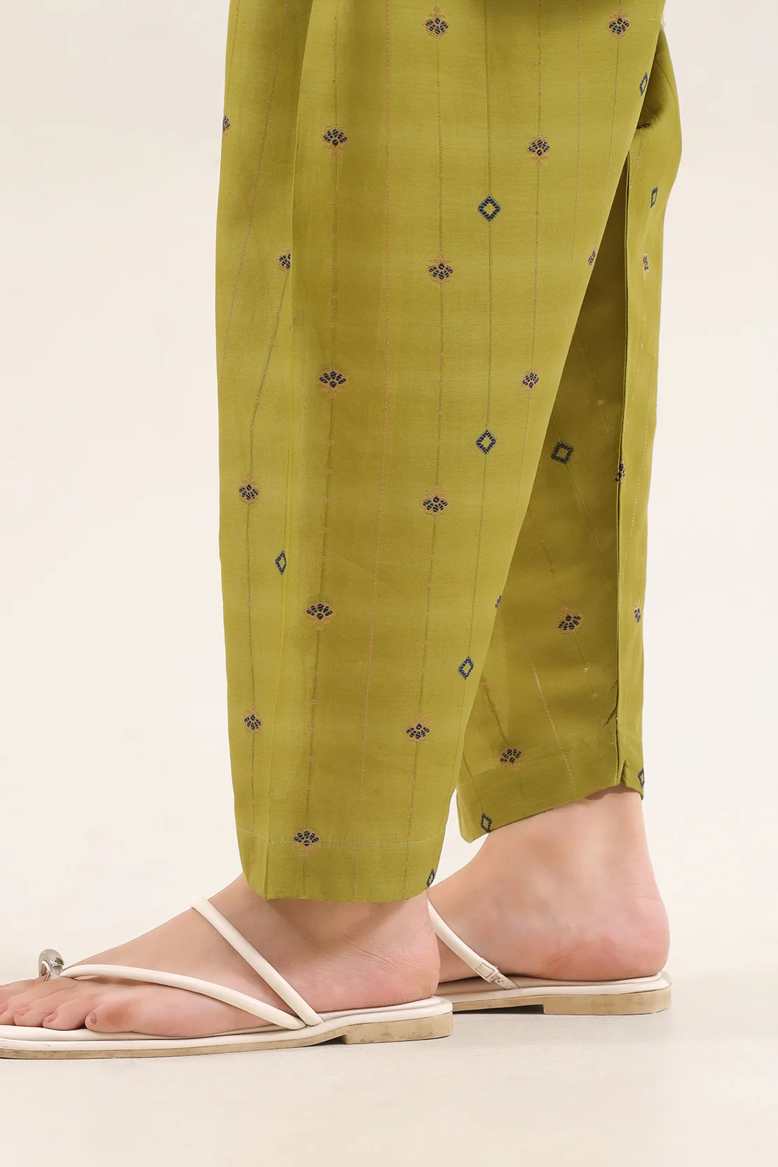 Embroidered Cotton Jacquard Stitched 2 Piece (Shirt/Trouser) - Image 5