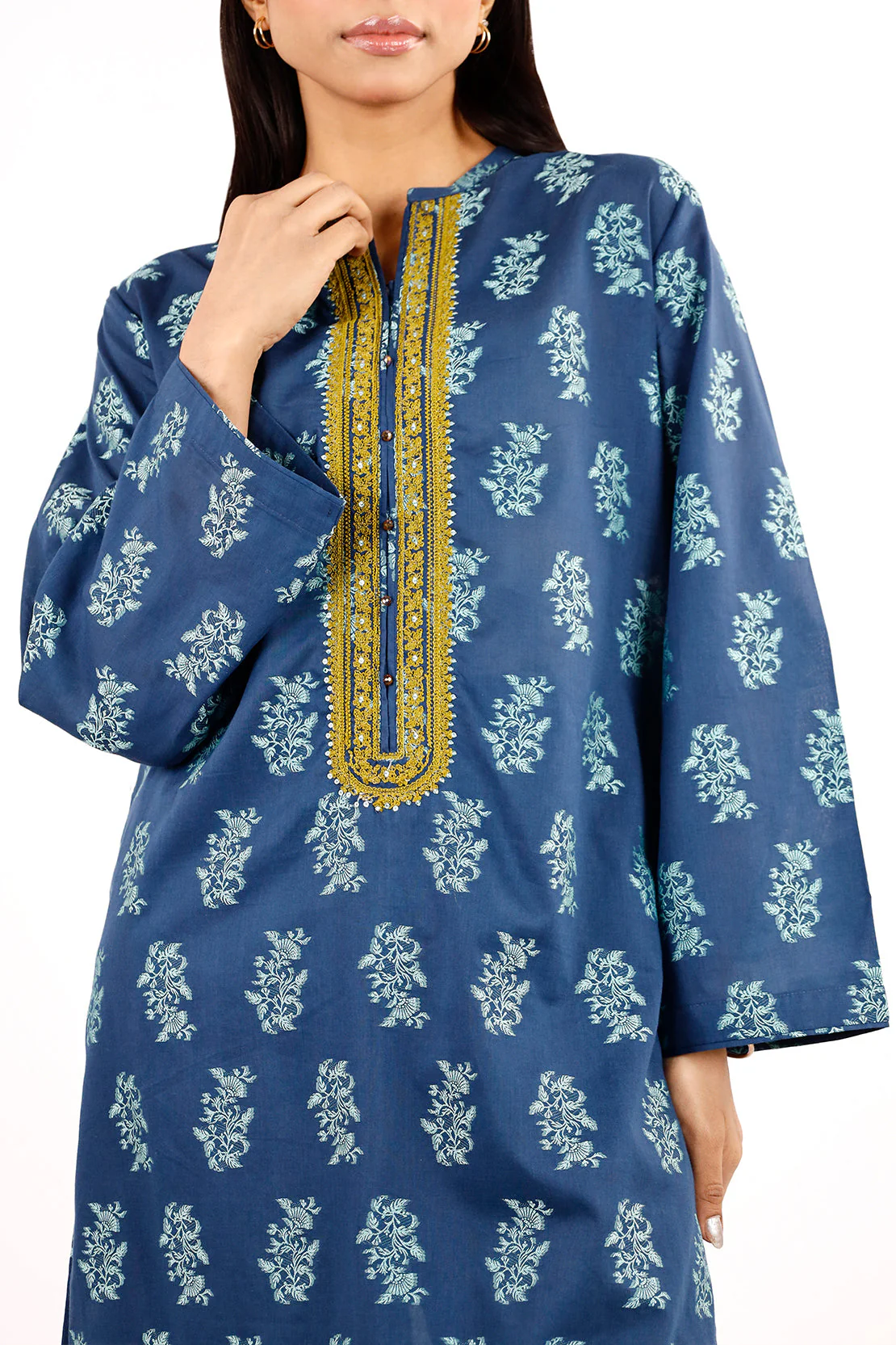 Embroidered Cotton Jacquard Stitched 2 Piece - Image 3
