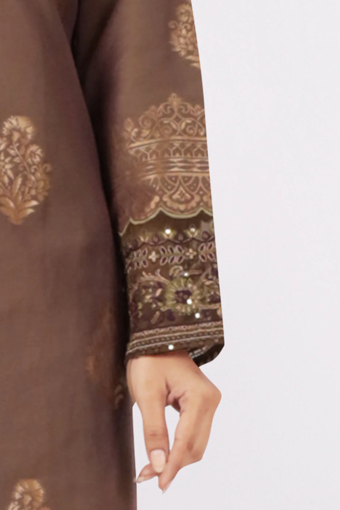 Embroidered Cotton Jacquard Stitched 3 Piece - Image 3