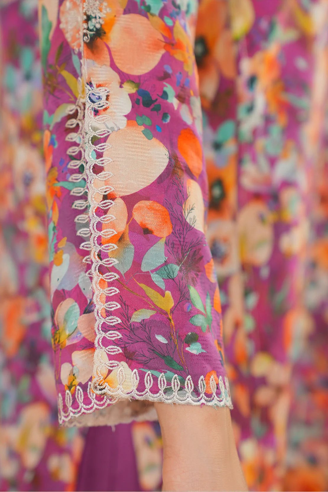 Embroidered Cotton Jacquard Stitched 3 Piece - Image 3