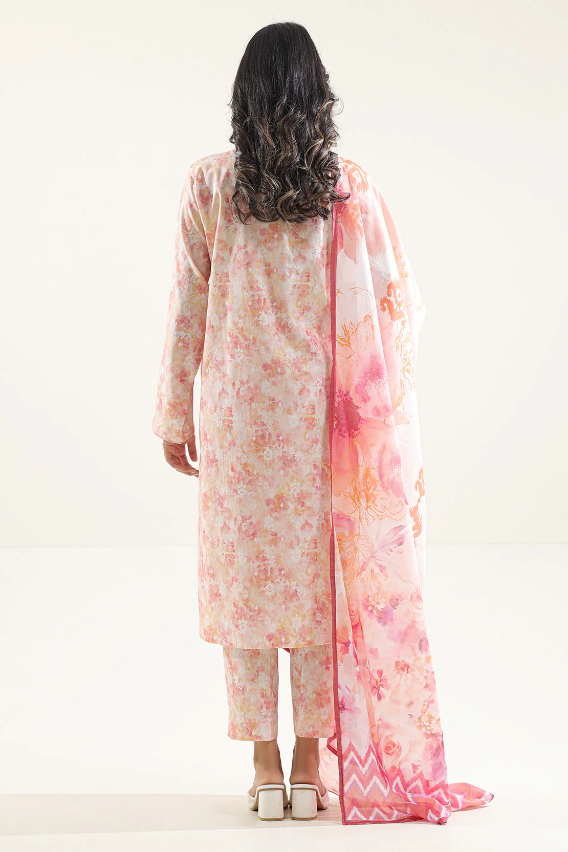 Embroidered Cotton Jacquard Stitched 3 Piece - Image 2