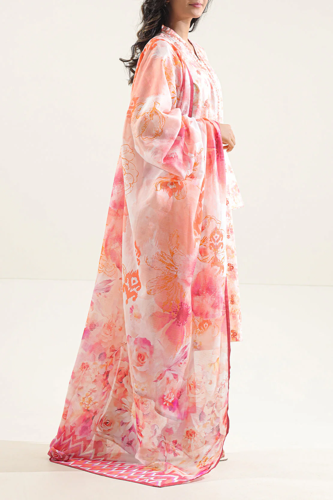 Embroidered Cotton Jacquard Stitched 3 Piece - Image 3